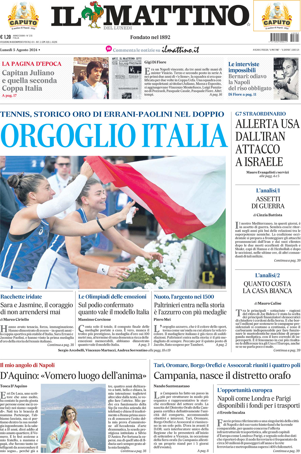 Prima-pagina-il-mattino-edizione-di-oggi-05-08-2024