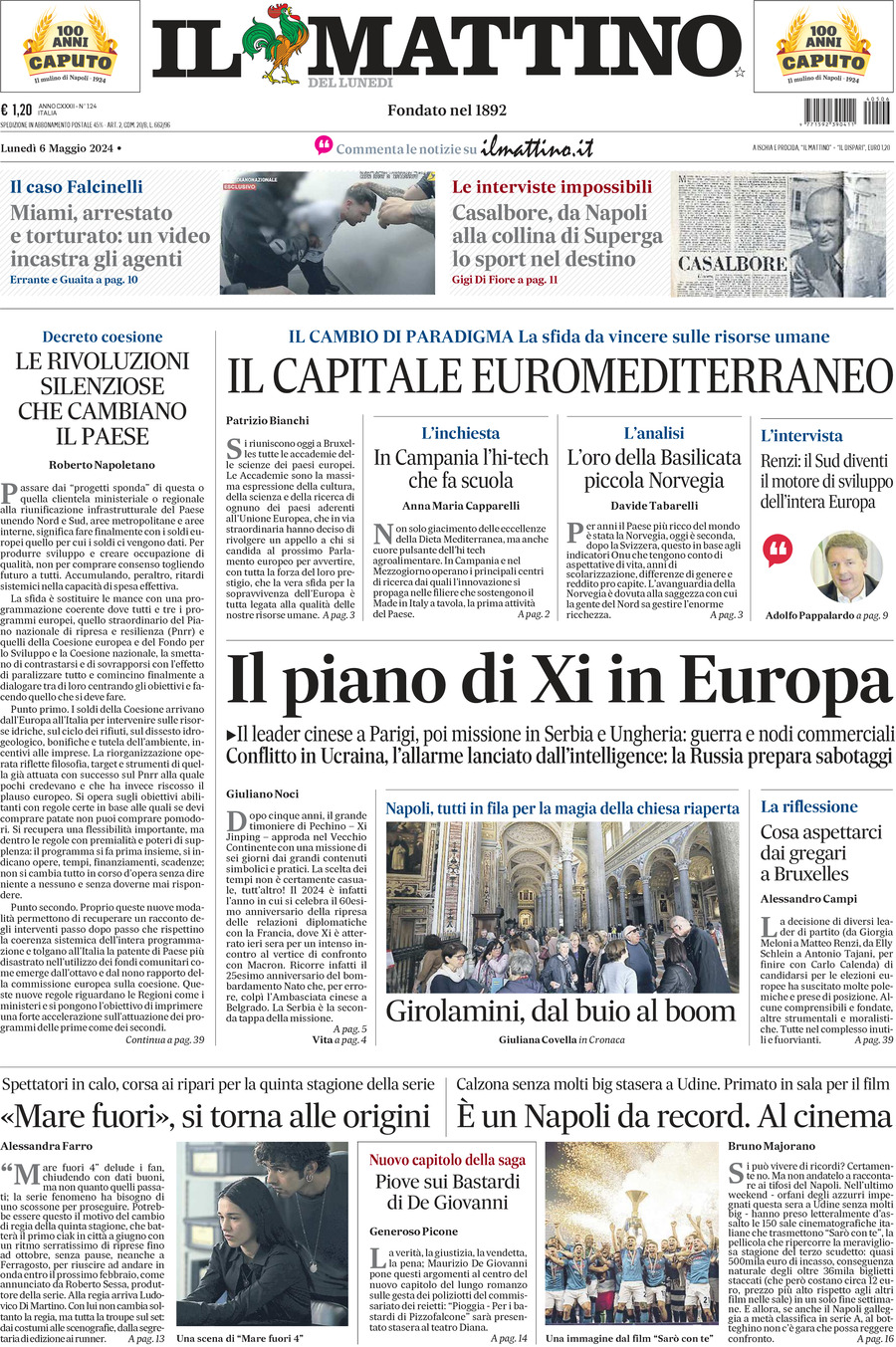 Prima-pagina-il-mattino-edizione-di-oggi-06-05-2024