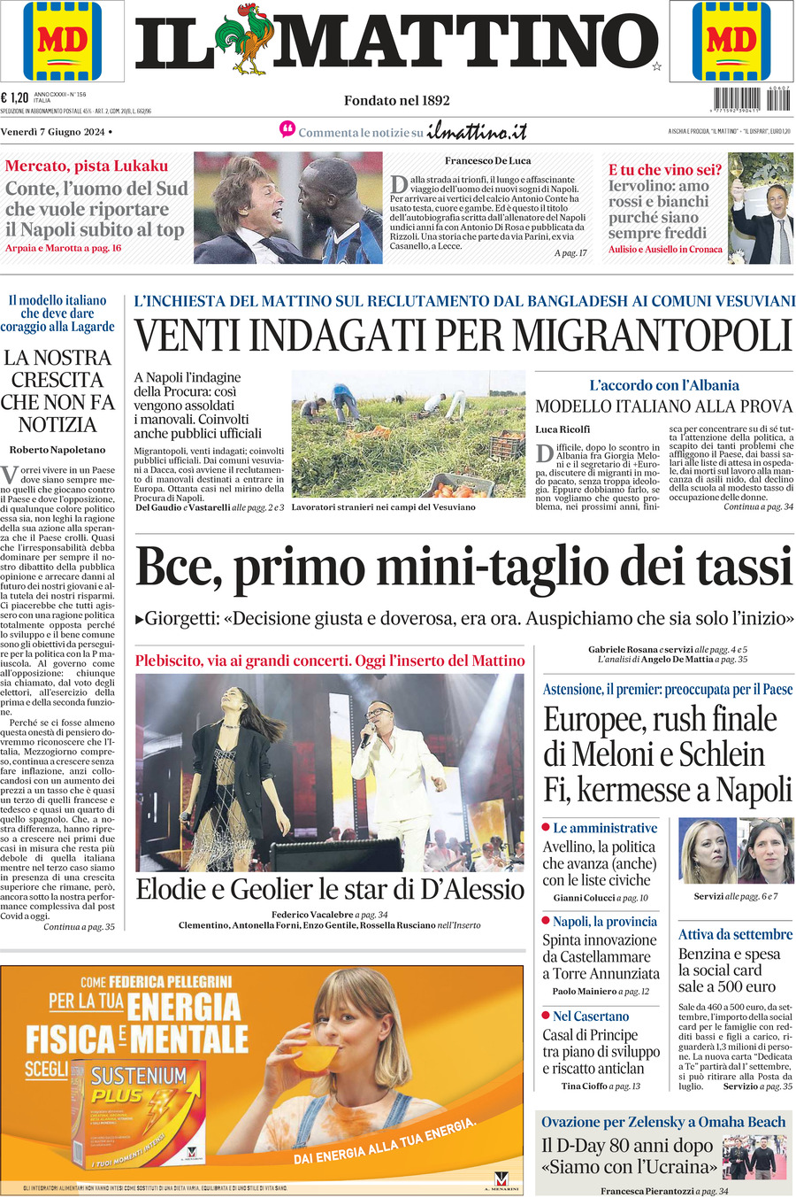 Prima-pagina-il-mattino-edizione-di-oggi-07-06-2024