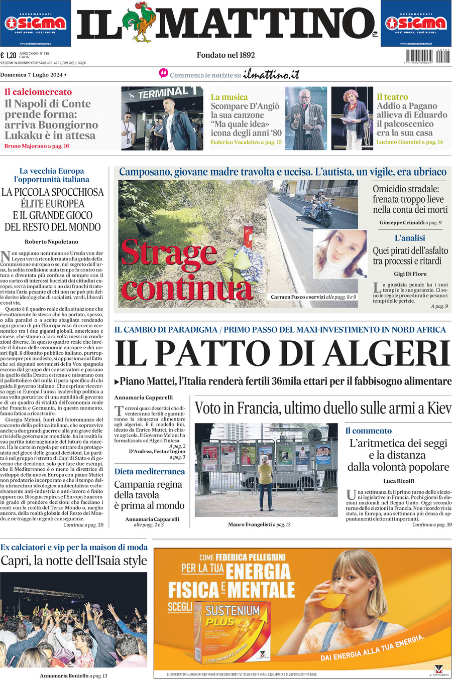 Prima-pagina-il-mattino-edizione-di-oggi-07-07-2024