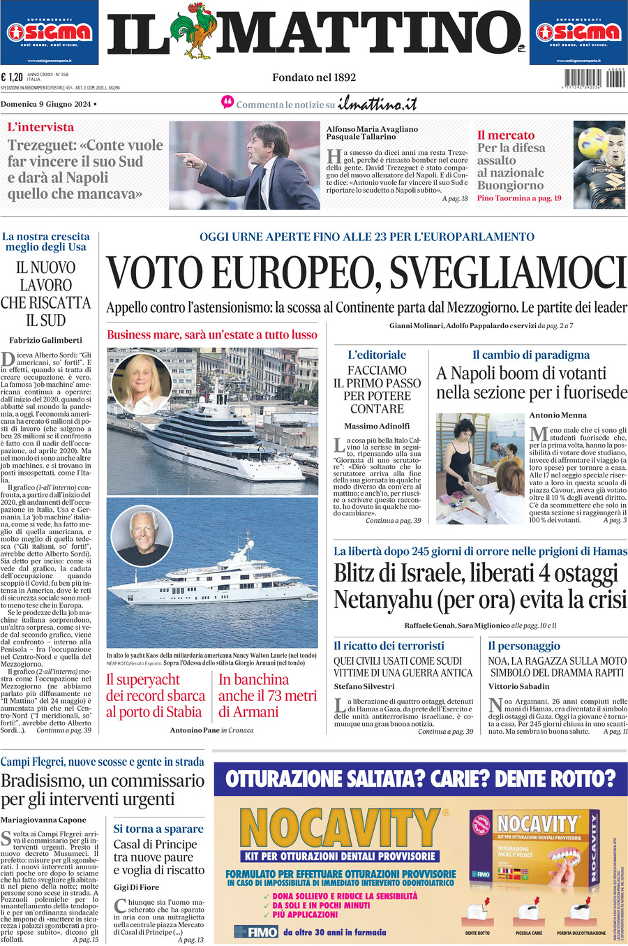 Prima-pagina-il-mattino-edizione-di-oggi-09-06-2024