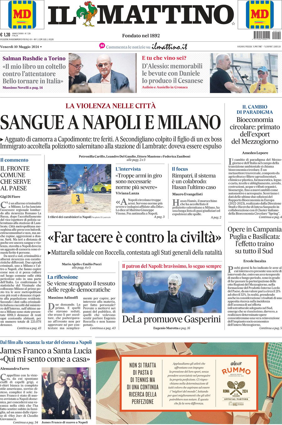 Prima-pagina-il-mattino-edizione-di-oggi-10-05-2024