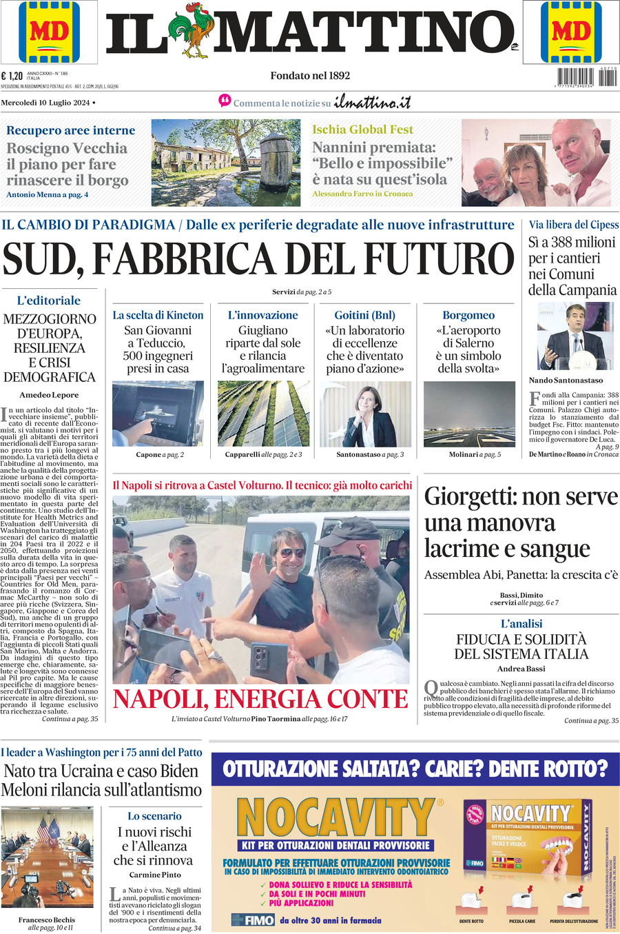 Prima-pagina-il-mattino-edizione-di-oggi-10-07-2024