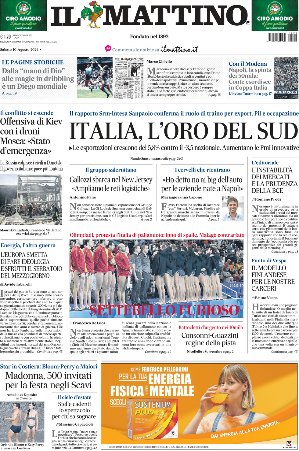 Prima-pagina-il-mattino-edizione-di-oggi-10-08-2024