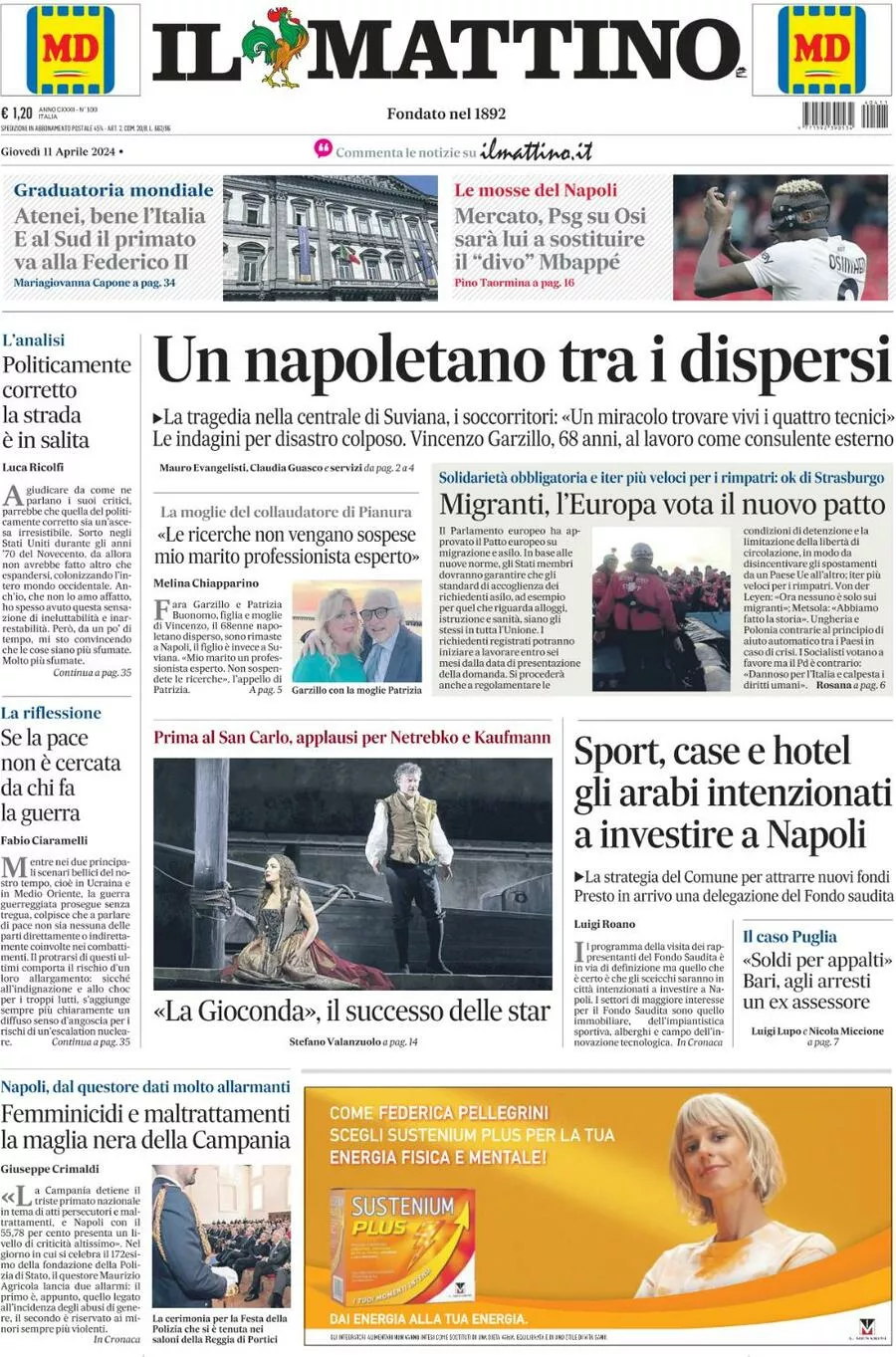 Prima-pagina-il-mattino-edizione-di-oggi-11-04-2024