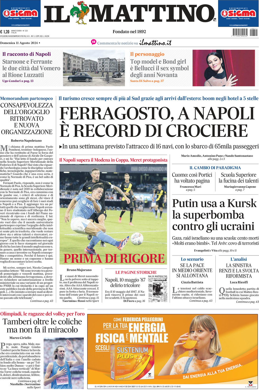 Prima-pagina-il-mattino-edizione-di-oggi-11-08-2024