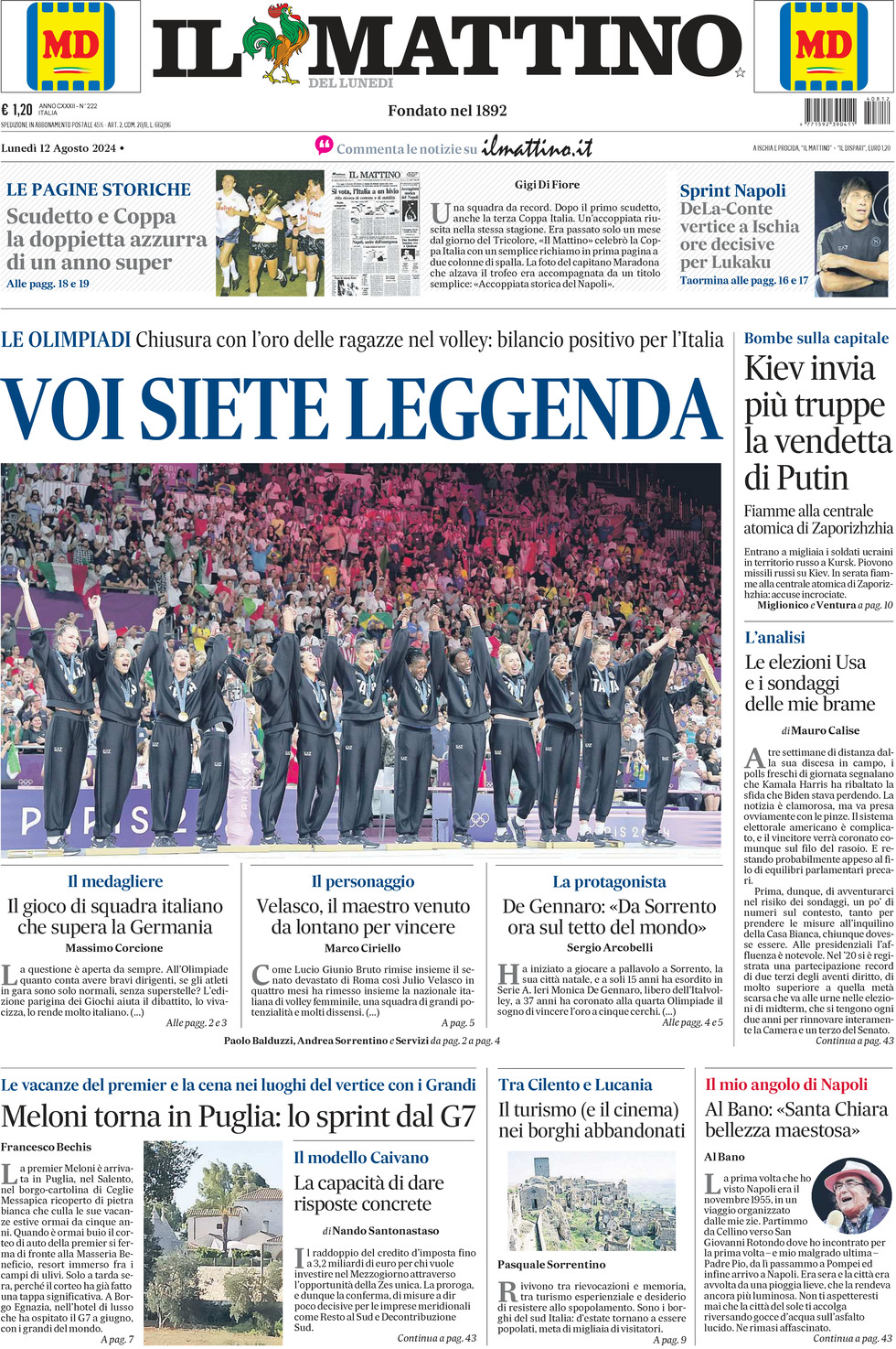 Prima-pagina-il-mattino-edizione-di-oggi-12-08-2024