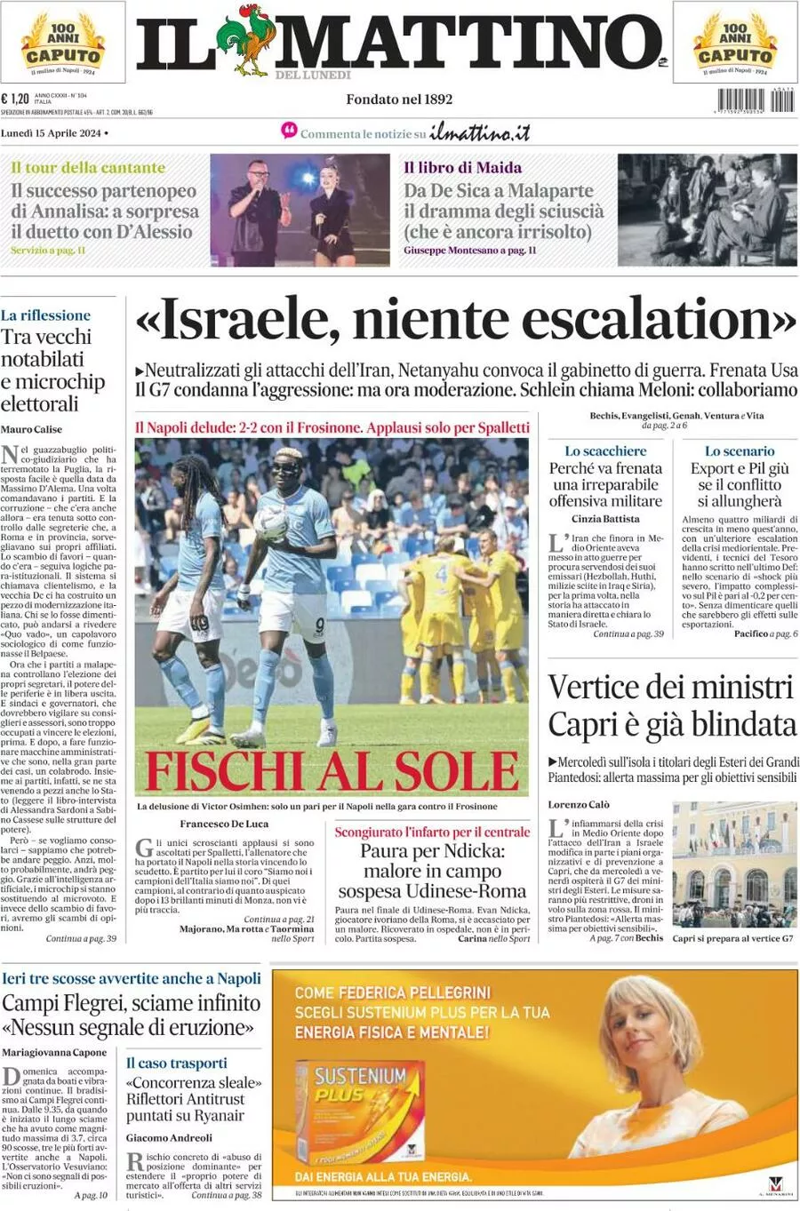 Prima-pagina-il-mattino-edizione-di-oggi-15-04-2024