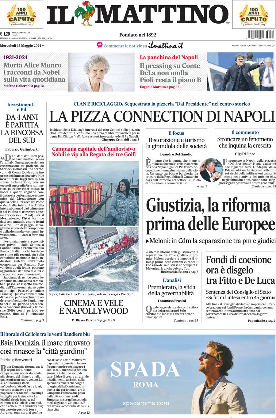 Prima-pagina-il-mattino-edizione-di-oggi-15-05-2024