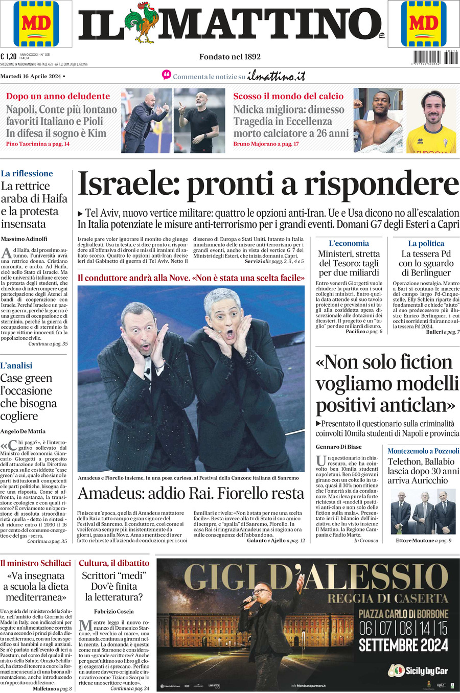 Prima-pagina-il-mattino-edizione-di-oggi-16-04-2024