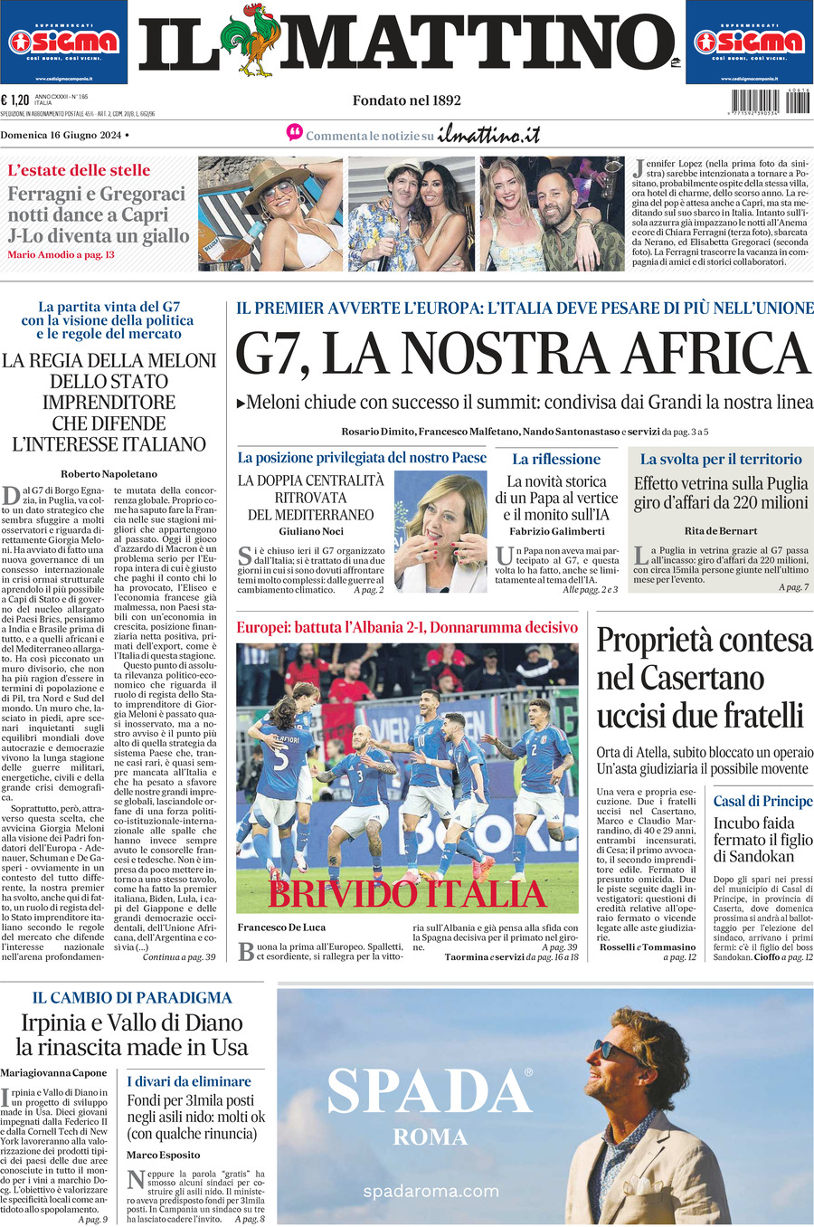 Prima-pagina-il-mattino-edizione-di-oggi-16-06-2024