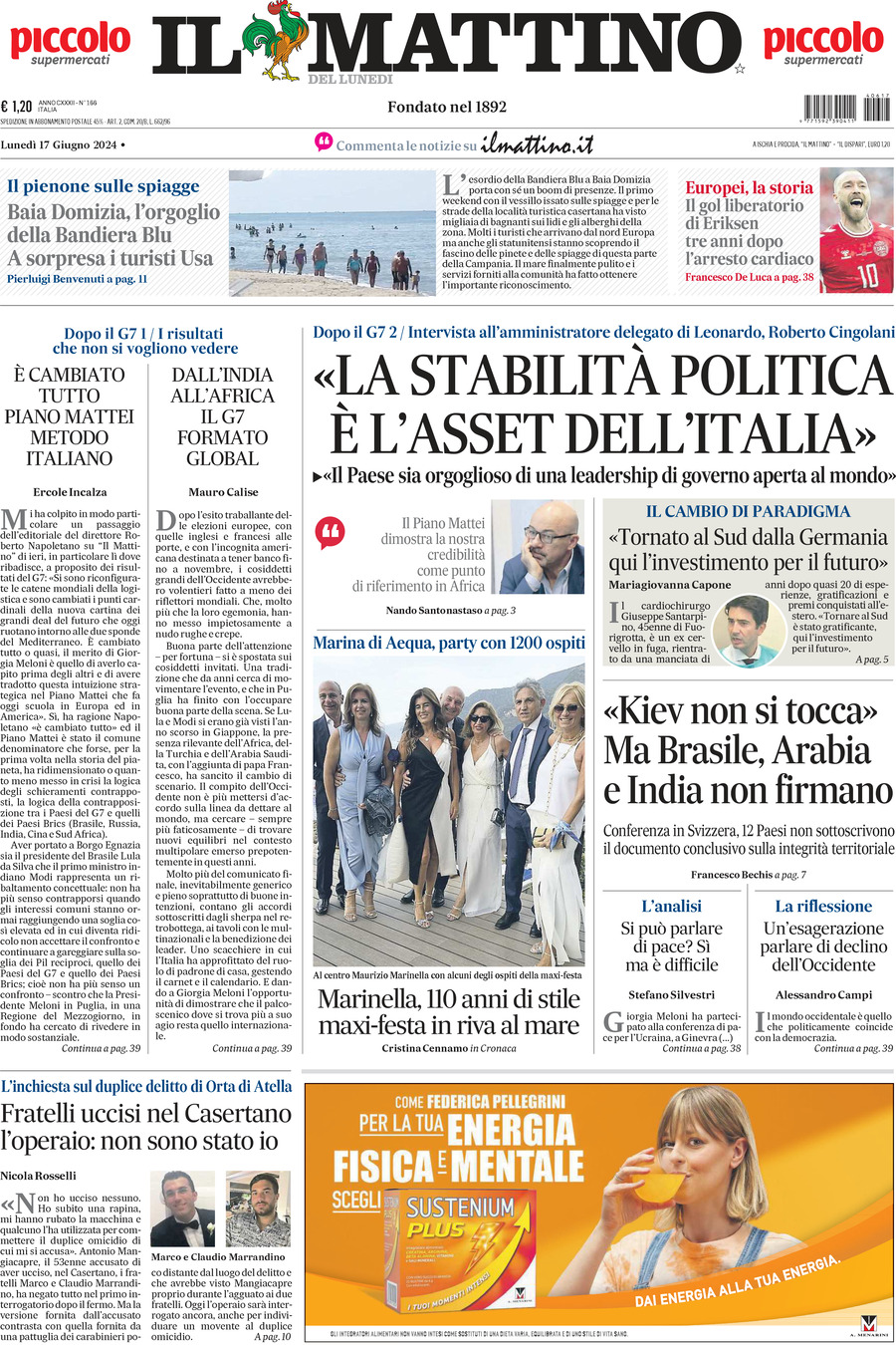 Prima-pagina-il-mattino-edizione-di-oggi-17-06-2024