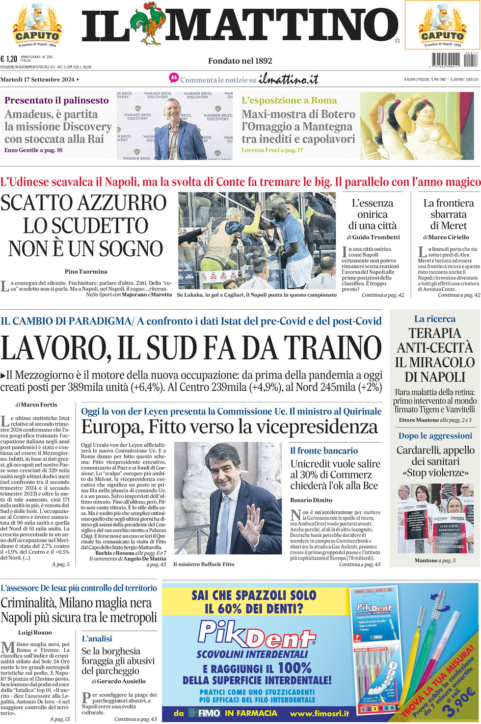 Prima-pagina-il-mattino-edizione-di-oggi-17-09-2024