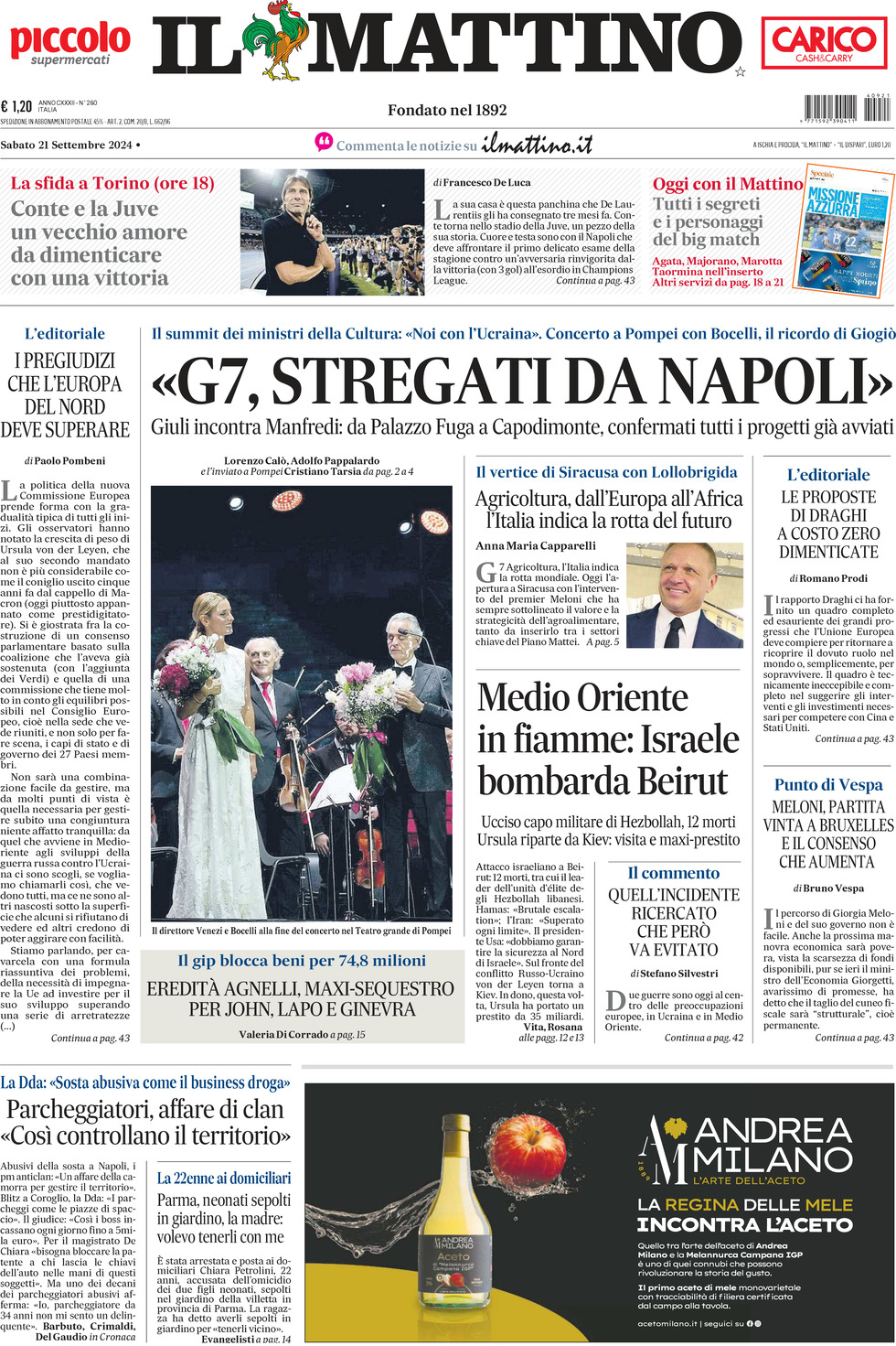 Prima-pagina-il-mattino-edizione-di-oggi-21-09-2024