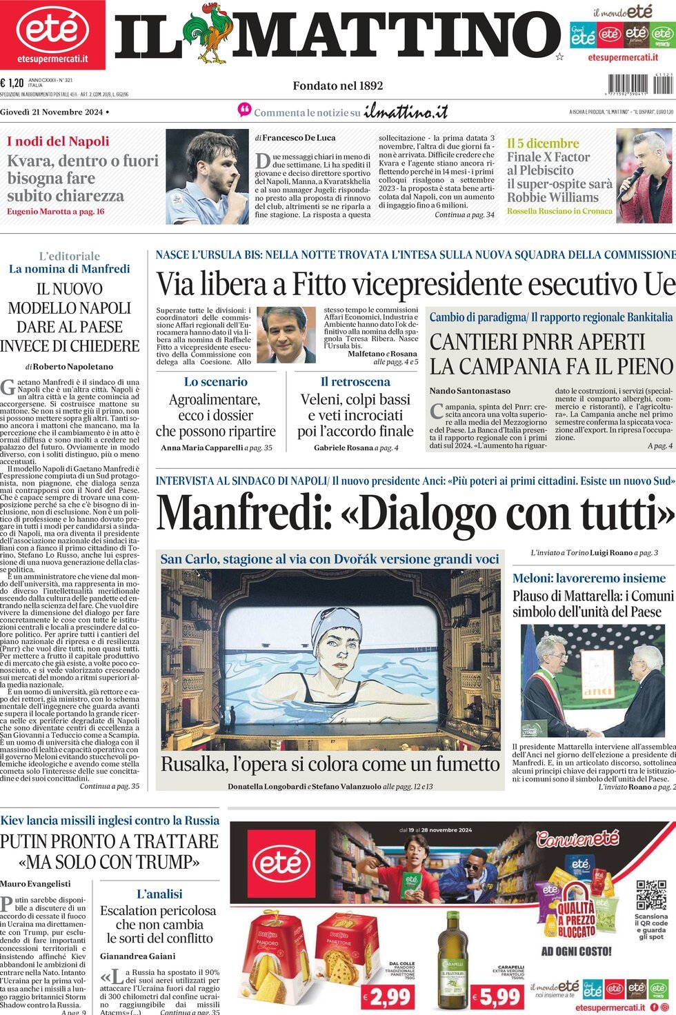 Prima-pagina-il-mattino-edizione-di-oggi-21-11-2024