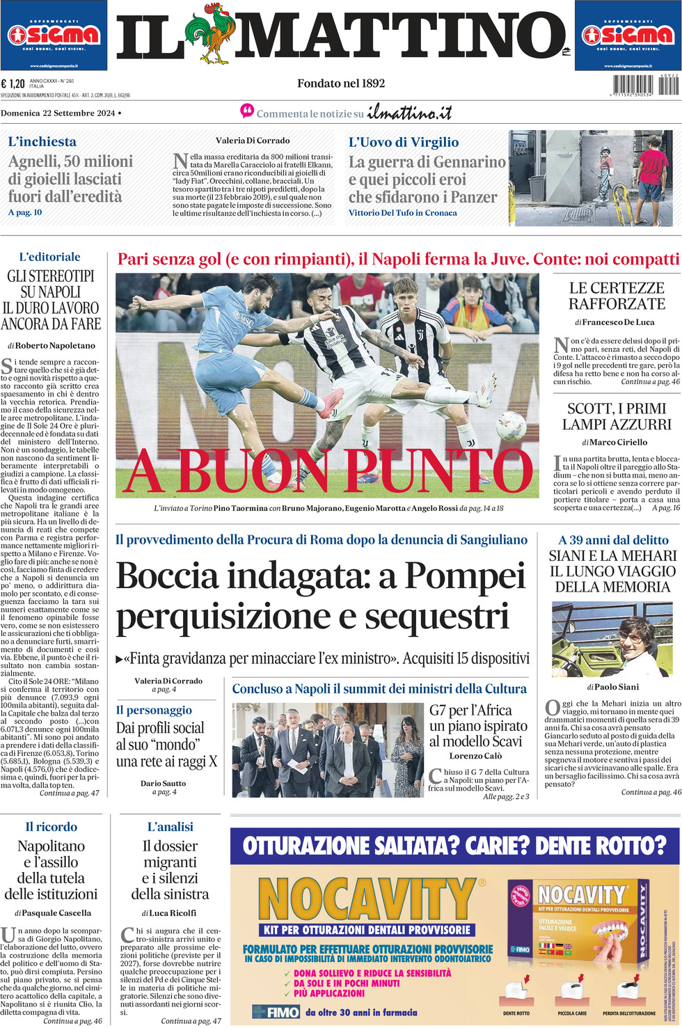 Prima-pagina-il-mattino-edizione-di-oggi-22-09-2024