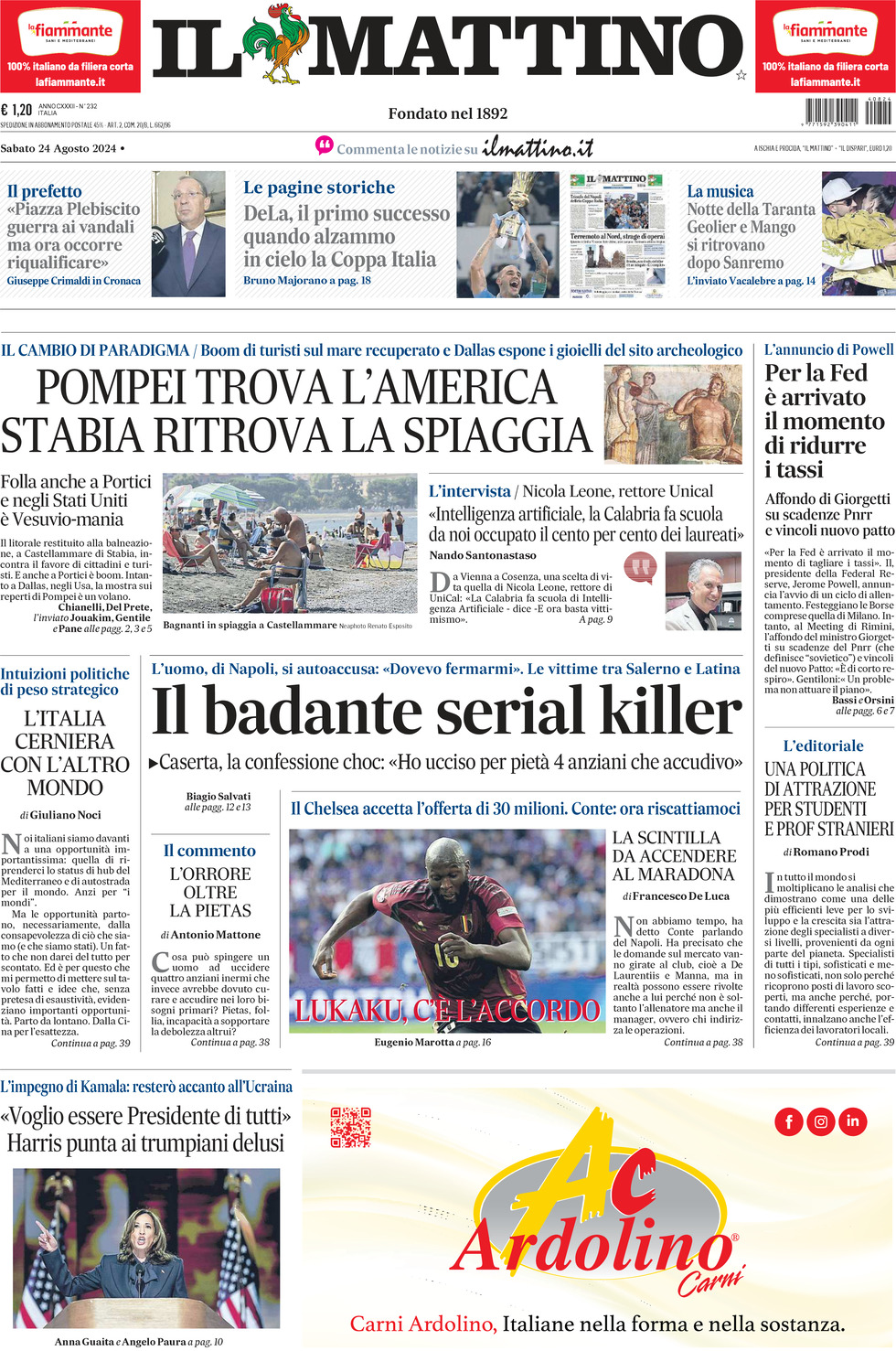 Prima-pagina-il-mattino-edizione-di-oggi-24-08-2024