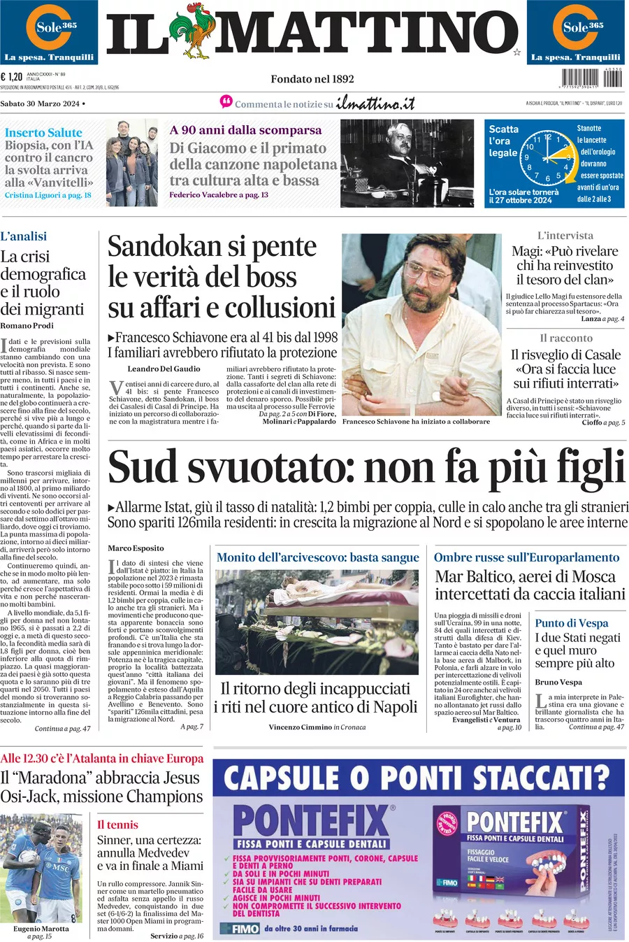 Prima-pagina-il-mattino-edizione-di-oggi-30-03-2024