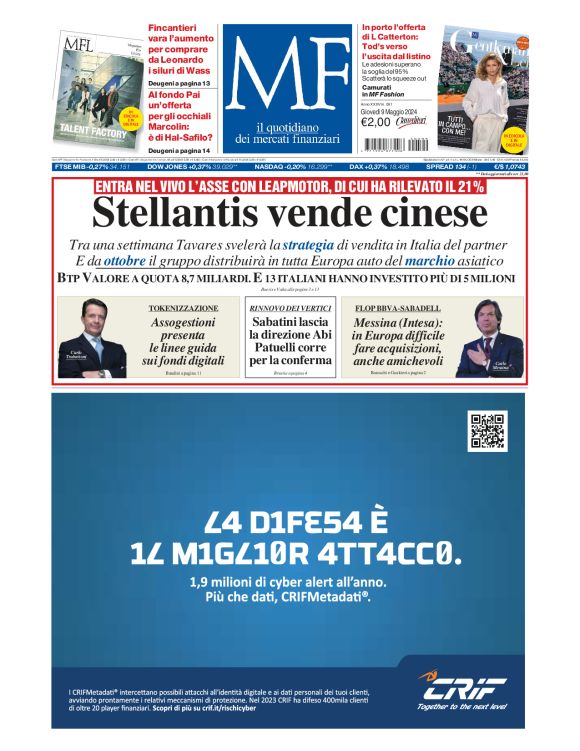 Prima-pagina-milano-finanza-edizione-del-2024-05-09