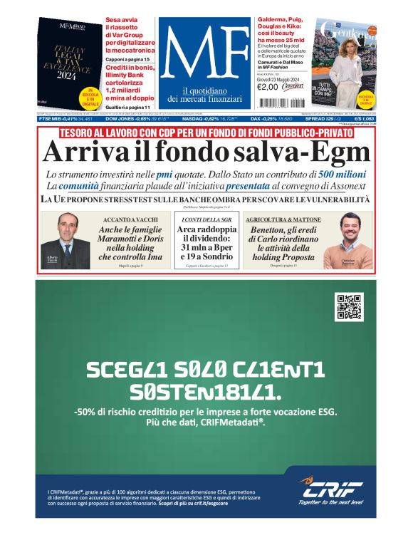 Prima-pagina-milano-finanza-edizione-del-2024-05-23