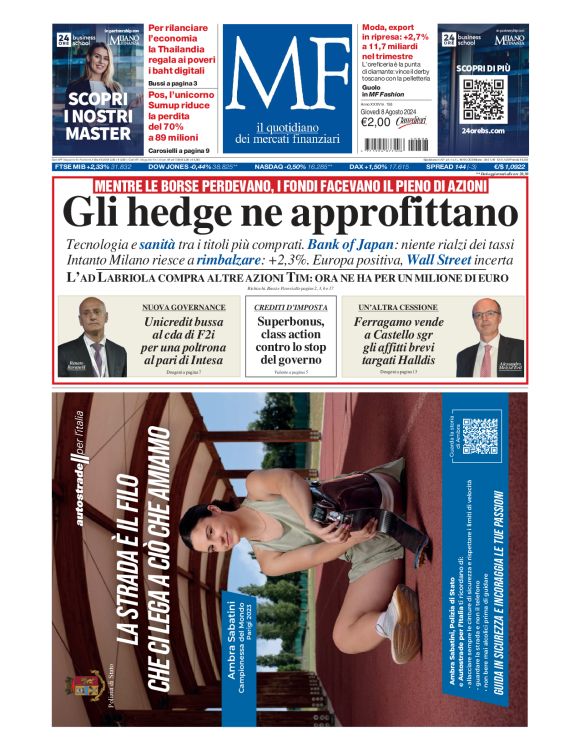 Prima-pagina-milano-finanza-edizione-del-2024-08-08