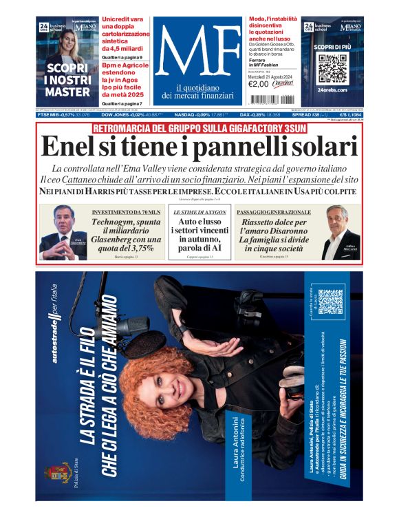 Prima-pagina-milano-finanza-edizione-del-2024-08-21