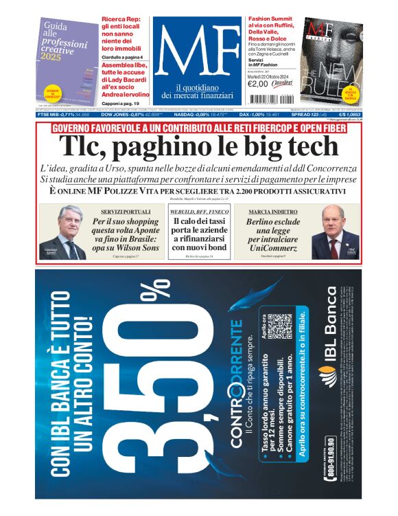 Prima-pagina-milano-finanza-edizione-del-2024-10-22