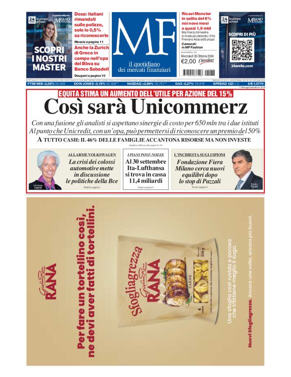 Prima-pagina-milano-finanza-edizione-del-2024-10-30