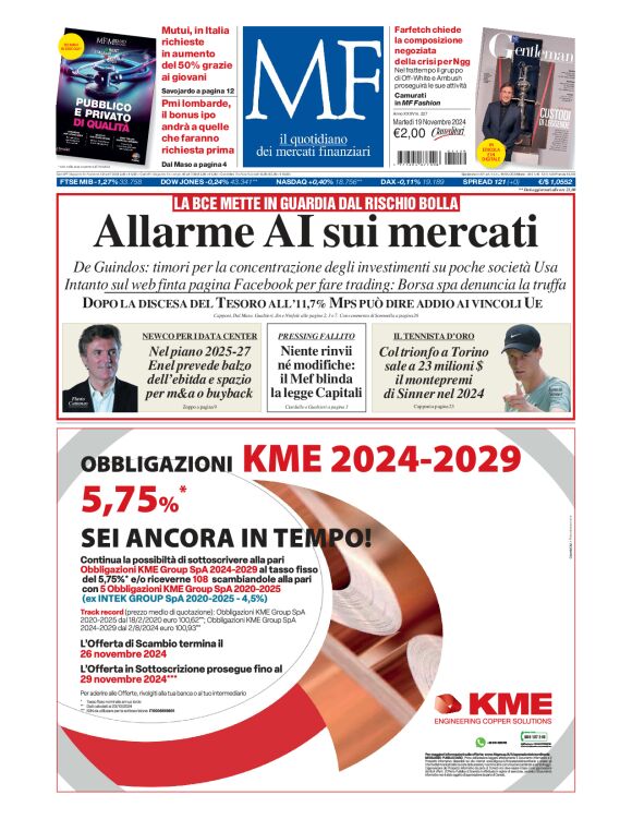 Prima-pagina-milano-finanza-edizione-del-2024-11-19