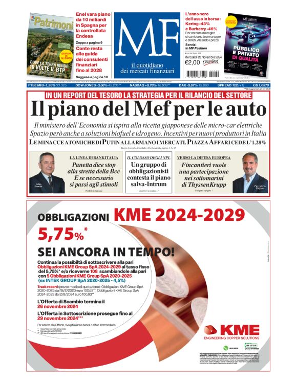 Prima-pagina-milano-finanza-edizione-del-2024-11-20