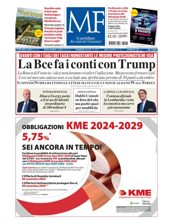 Prima-pagina-milano-finanza-edizione-del-2024-11-22