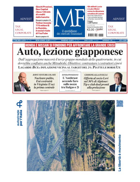 Prima-pagina-milano-finanza-edizione-del-2024-12-24