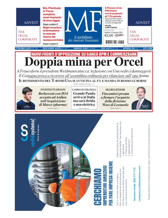 Prima-pagina-milano-finanza-edizione-del-2025-01-14