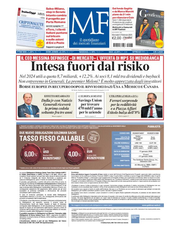 Prima-pagina-milano-finanza-edizione-del-2025-02-05