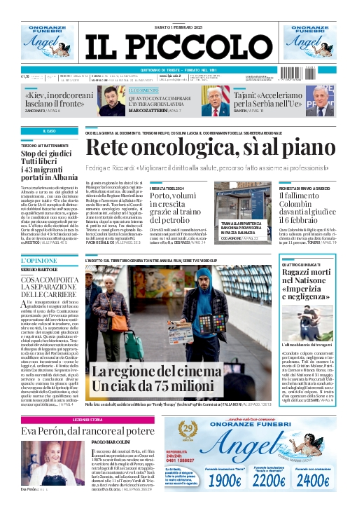 Prima-pagina-il-piccolo-edizione-di-oggi-01-02-2025