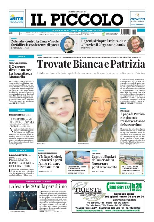 Prima-pagina-il-piccolo-edizione-di-oggi-03-06-2024