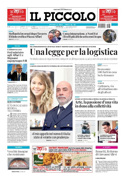 Prima-pagina-il-piccolo-edizione-di-oggi-03-12-2024