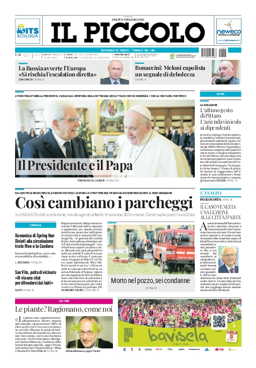 Prima-pagina-il-piccolo-edizione-di-oggi-04-05-2024