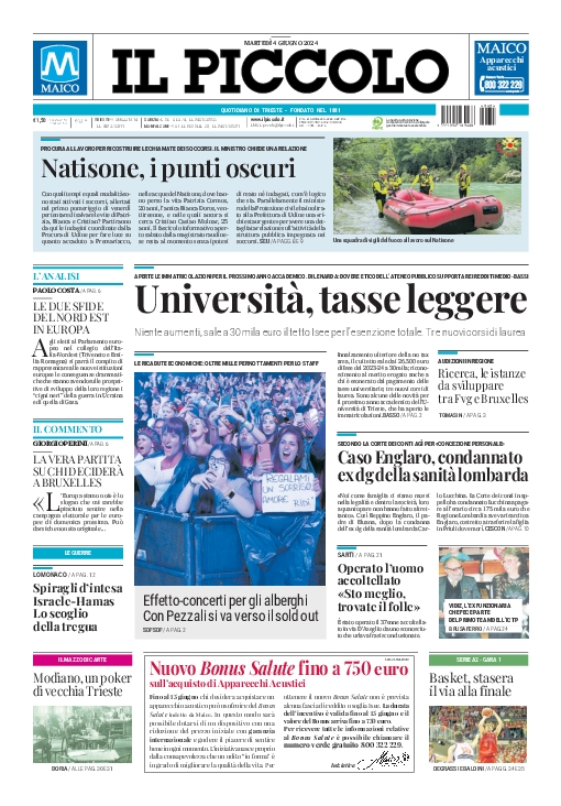 Prima-pagina-il-piccolo-edizione-di-oggi-04-06-2024