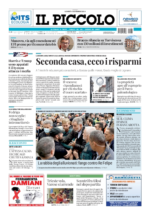 Prima-pagina-il-piccolo-edizione-di-oggi-04-11-2024