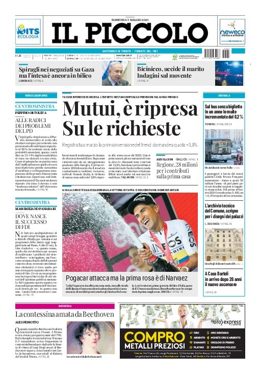 Prima-pagina-il-piccolo-edizione-di-oggi-05-05-2024