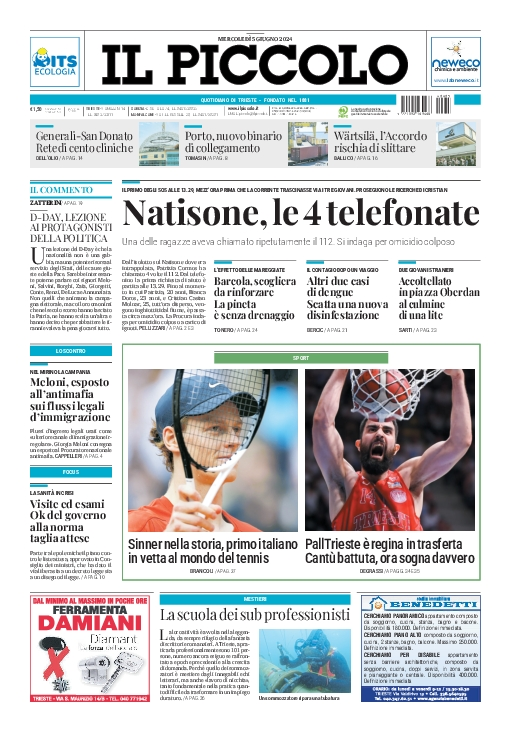 Prima-pagina-il-piccolo-edizione-di-oggi-05-06-2024