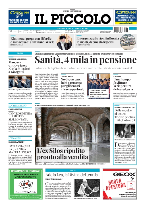 Prima-pagina-il-piccolo-edizione-di-oggi-05-10-2024