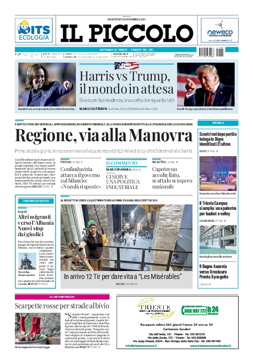 Prima-pagina-il-piccolo-edizione-di-oggi-05-11-2024