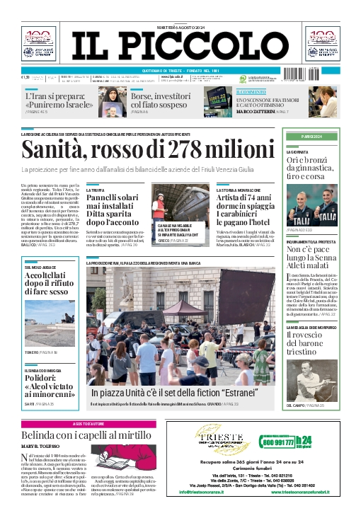 Prima-pagina-il-piccolo-edizione-di-oggi-06-08-2024