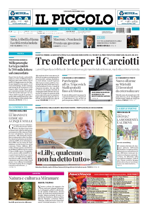 Prima-pagina-il-piccolo-edizione-di-oggi-06-12-2024