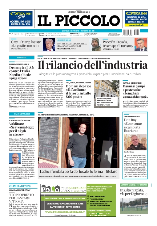 Prima-pagina-il-piccolo-edizione-di-oggi-07-02-2025