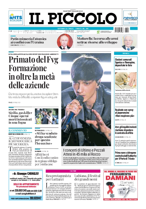 Prima-pagina-il-piccolo-edizione-di-oggi-07-05-2024