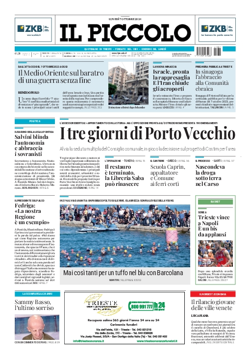 Prima-pagina-il-piccolo-edizione-di-oggi-07-10-2024