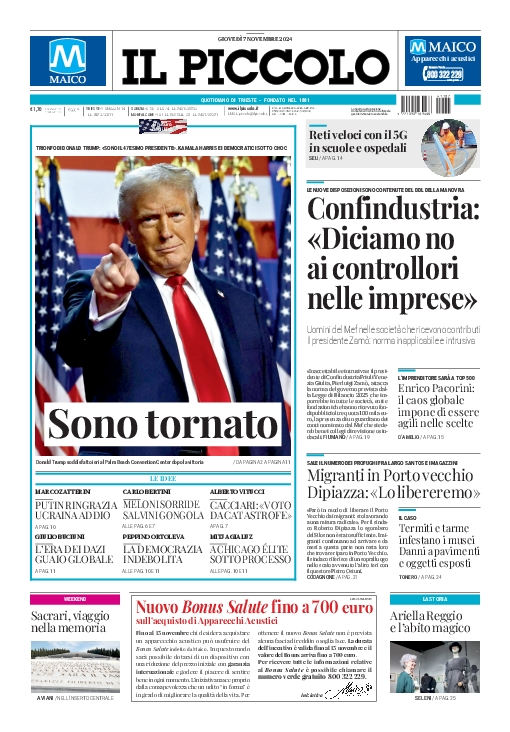 Prima-pagina-il-piccolo-edizione-di-oggi-07-11-2024